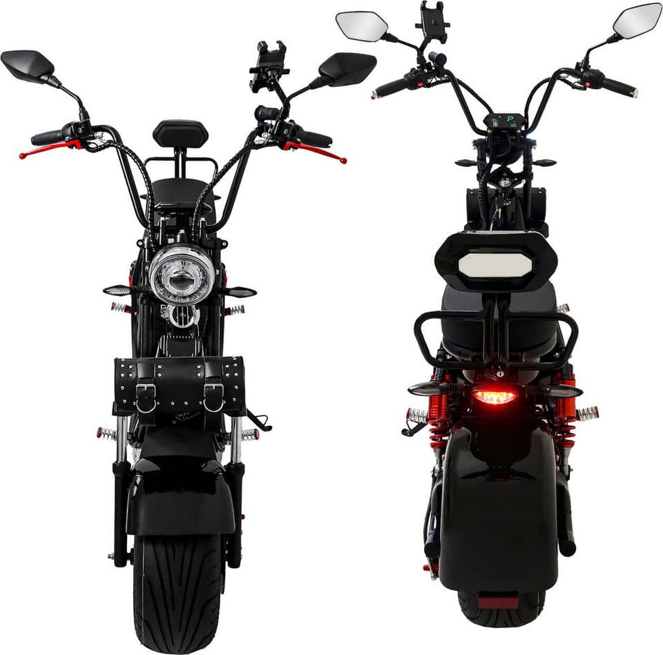 Rolektro E-Motorroller E-Chopper 45, 60V-25,6Ah Lithium-Akku, 3000 Watt, 3500 W, 45 km/h, bis zu 54 km Reichweite, mit USB-Anschluss und integr. Alarmanlage - Thumbnail 8