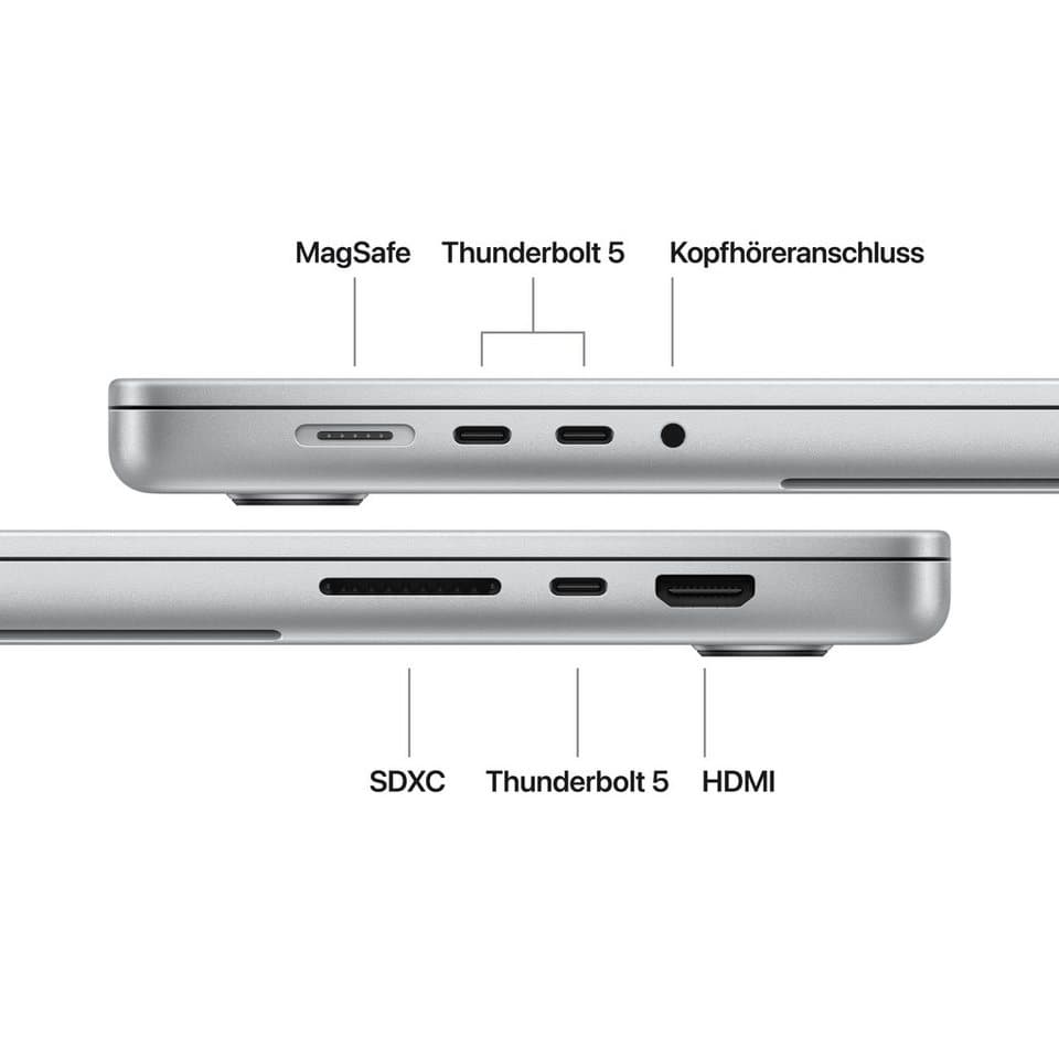 Apple MacBook Pro CTO 16" Notebook (41,05 cm/16,2 Zoll, Apple M5 Pro, 20-Core GPU, 64 GB, 1000 GB SSD) - Thumbnail 7