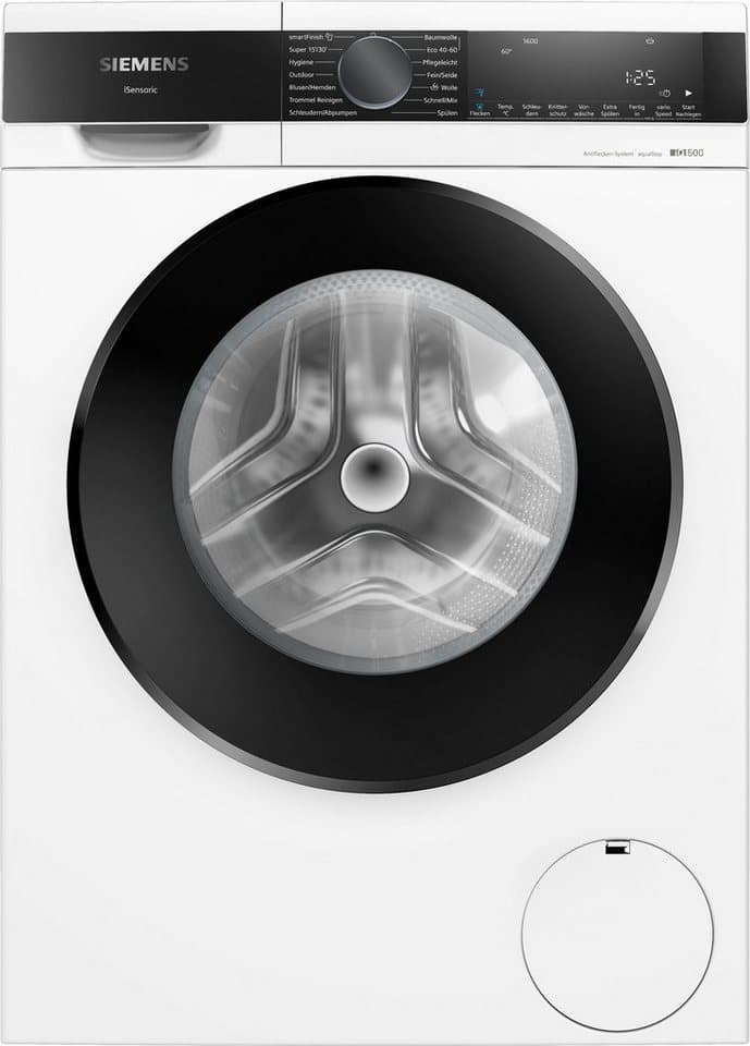 SIEMENS Waschmaschine iQ500 WG56G2Z41, 10 kg, 1600 U/min, Knitter-Programm smartFinish, Antiflecken-System, Outdoor-Programm - Thumbnail 2