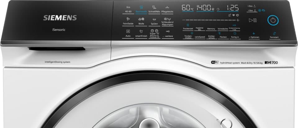 SIEMENS Waschtrockner iQ700 WN54C2A40, 10,5 kg, 6 kg, 1400 U/min - Thumbnail 5