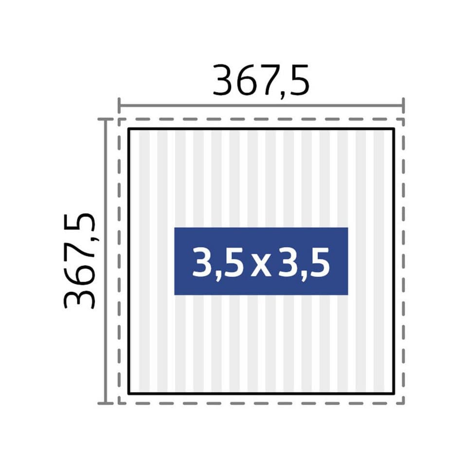 Biohort Pergola 3,5x3,5 m, verschiedene Farben, 367,5x367,5x264 cm, ausgezeichnet mit dem Red Dot Design Award - Thumbnail 9
