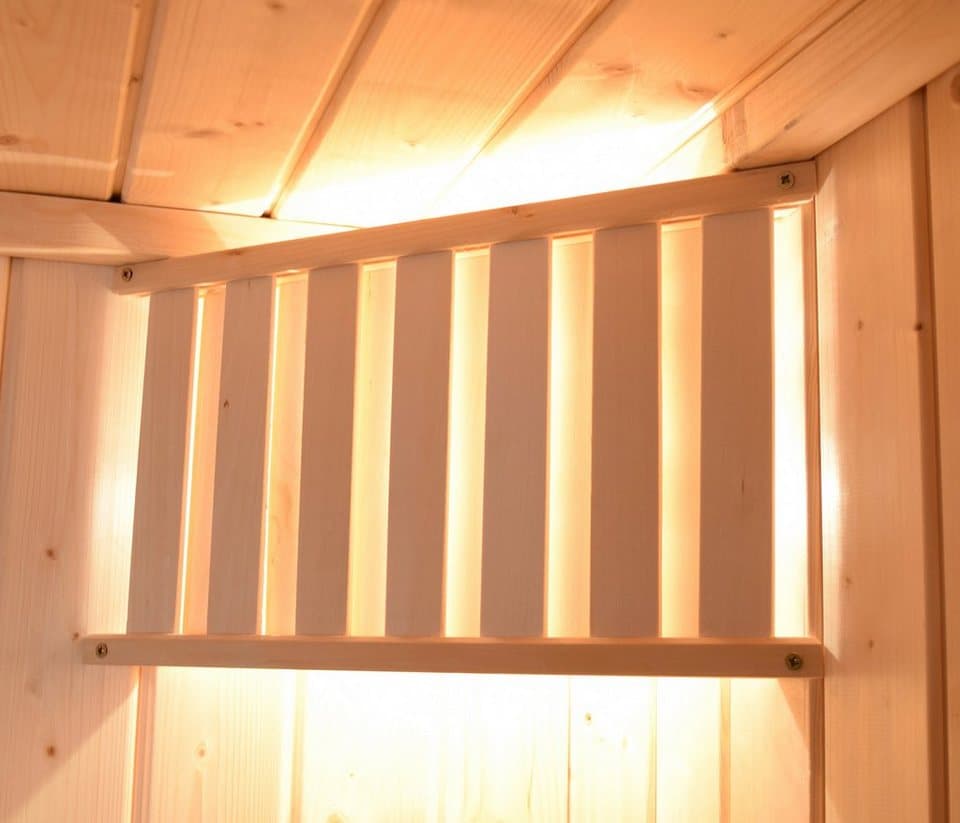 weka Sauna Valida Eck 1, BxTxH: 189 x 139 x 203,5 cm, 38 mm, 4,5 kW Bio-Kombiofen mit ext. Strg., Fenster - Thumbnail 4