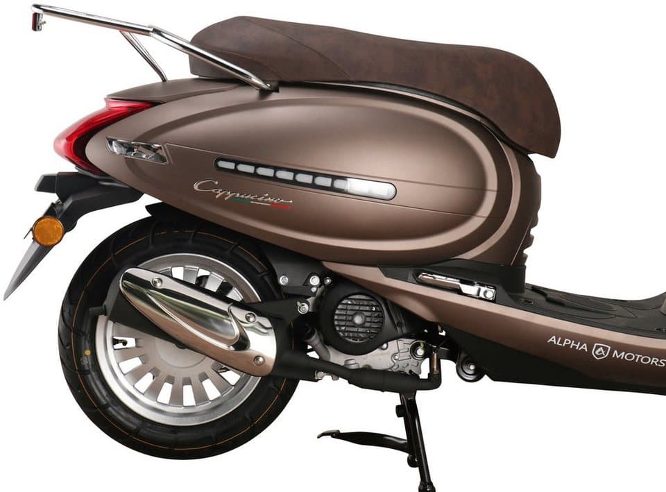 Alpha Motors Motorroller Cappucino, 125 ccm, 85 km/h, Euro 5+, mattbraun - Thumbnail 9