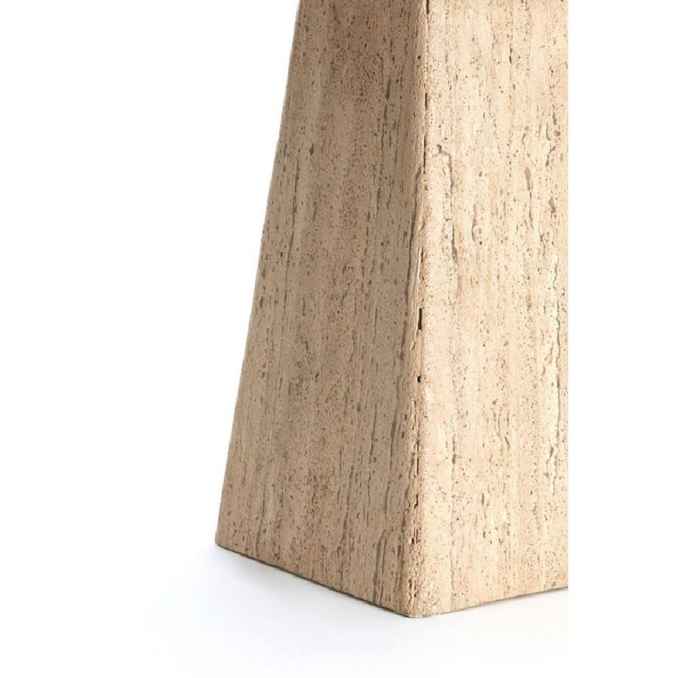 Light & Living Beistelltisch Beistelltisch Kepami Travertin Marmor Sand (45x42cm) - Thumbnail 4
