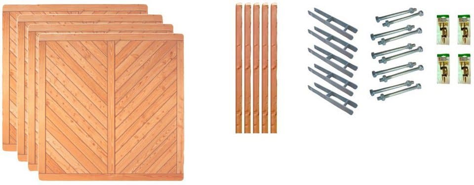 Tetzner & Jentzsch Dichtzaun Springfield 2, (Set), 4 Elemente, LxH: 765x180 cm