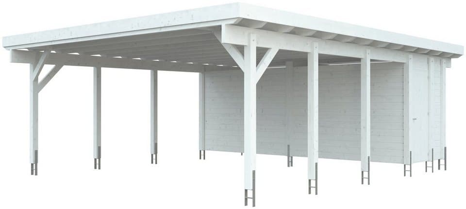 Kiehn-Holz Carport-Geräteraum, BxT: 585x174 cm, nur für Carport KH 330/331, versch. Farben - Bild 1