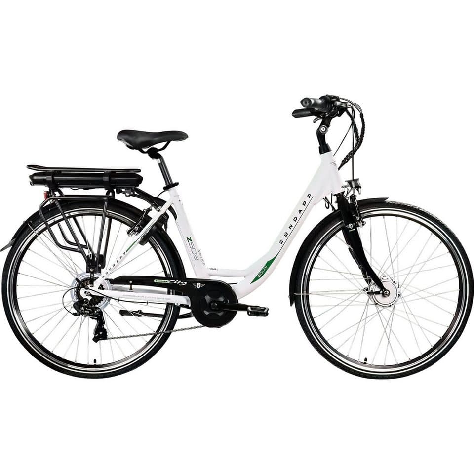 Zündapp E-Bike Cityrad Z503, 7 Gang Shimano Tourney RD-TY21 Schaltwerk, Kettenschaltung, Frontmotor, 536 Wh, Pedelec, Elektrofahrrad für Damen u. Herren