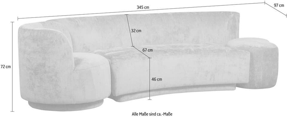 WOOOD Sofa Combi-Popular: Bank+Sessel+Pouf, Natur, Der Sessel ist drehbar - Thumbnail 5
