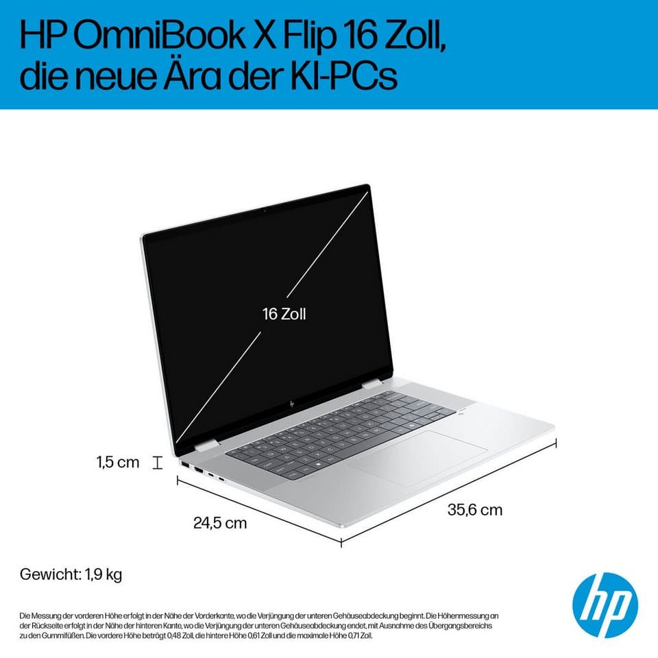 HP OmniBook X Flip 16-a0252ng Convertible Notebook (40,64 cm/16 Zoll, Intel Ultra 7 256V, ARC 140V, 16 GB, 512 GB SSD) - Thumbnail 23