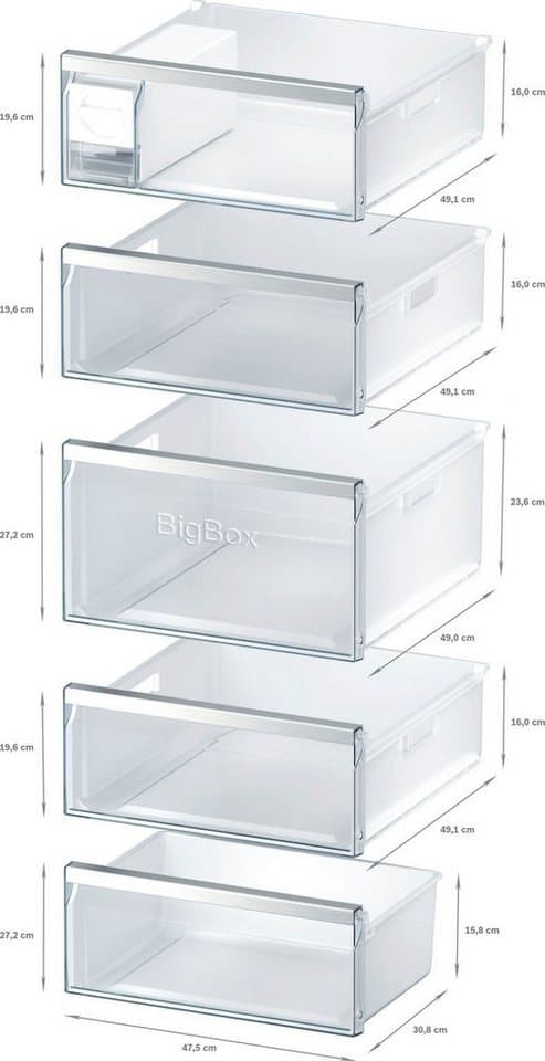 SIEMENS Gefrierschrank iQ500 GS58NAWCV, 191 cm hoch, 70 cm breit, Nie wieder Abtauen dank noFrost und bigBox für genügend Platz - Thumbnail 9