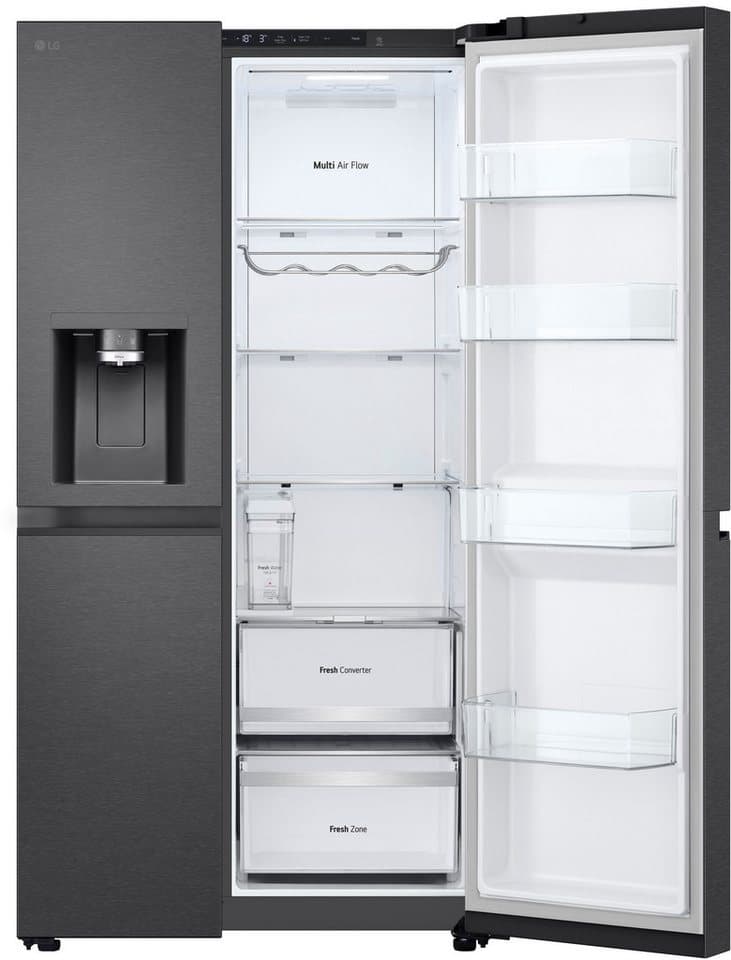 LG Side-by-Side GSLE81EPBD, 179 cm hoch, 91,3 cm breit, Wasser-/Eis-/Crushed Ice-Spender, Wassertank, Door Cooling+ - Thumbnail 2