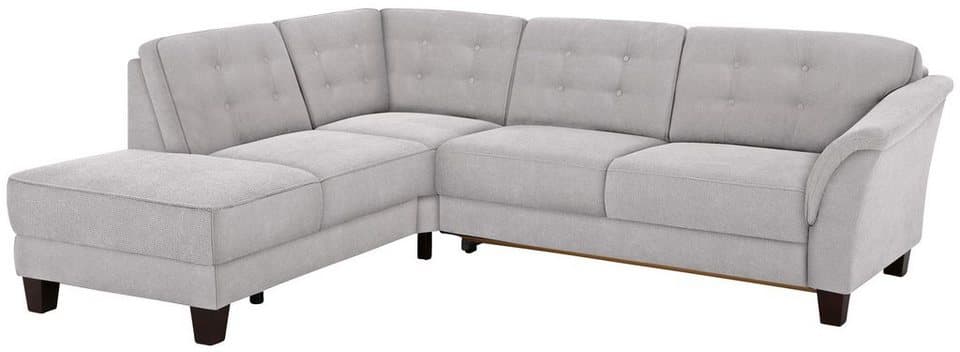 Home affaire Ecksofa Trondheim L-Form, mit Federkern und Knopfheftung im Rücken, Füße Buche dunkel - Thumbnail 2