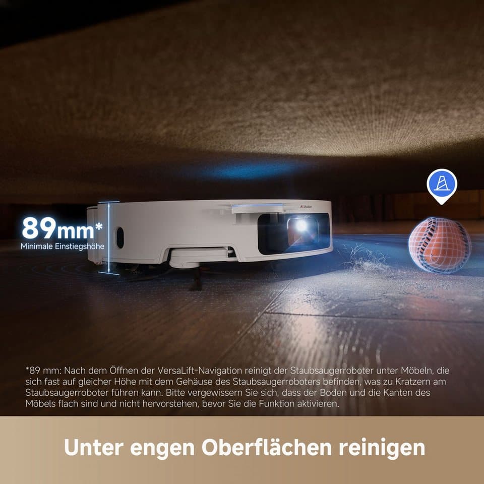 Dreame Saugroboter mit Wischfunktion Dreame X50 Ultra Complete, 20.000 Pa Saugkraft, mit Beutel, Hindernisüberwindung, einfahrbarer Laserturm - Thumbnail 5