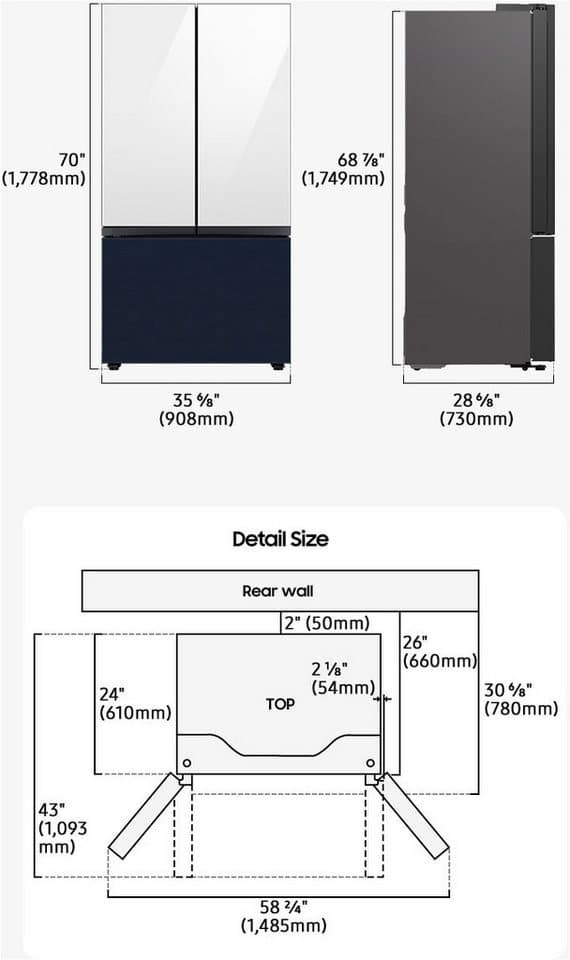 Samsung French Door RF8000 RF24BB620ES9EF, 177,8 cm hoch, 90,8 cm breit - Thumbnail 12