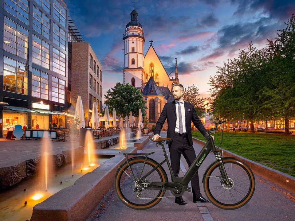 SachsenRAD E-Bike Cityrad C5 mit Diebstahlsicherung, 7 Gang Shimano 7SP TOURNEY TY300 Schaltwerk, Kettenschaltung, Mittelmotor, 470 Wh, (Tiefeinsteiger), TFT Farb-LCD-Display, Fahrmodus Pedelec,  LED-Frontlicht, Alarmanlage - Thumbnail 13