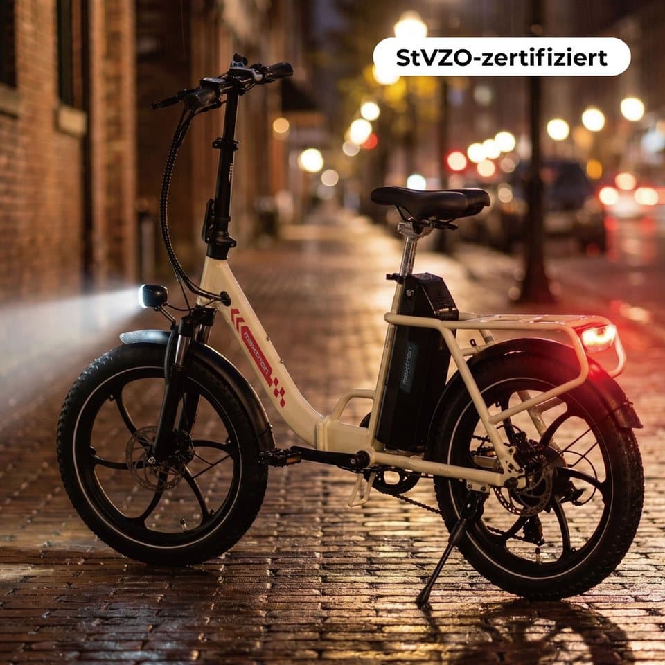 Maxtron E-Bike Klapprad Maxtron MULE Klapprad, 7 Gang Shimano ALTUS Schaltwerk, Kettenschaltung, 960 Wh, (Packung), Stadt & Abenteuer: 20" Fatbike mit XXL 20Ah Akku. - Thumbnail 9