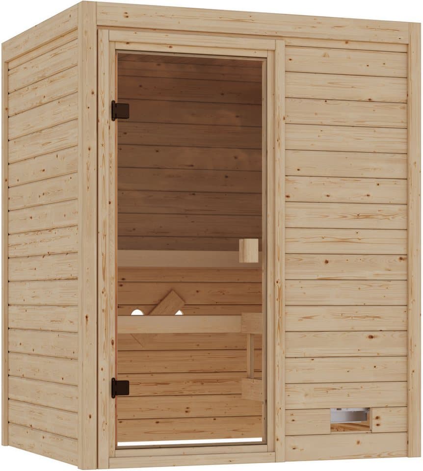 welltime Sauna Backas, BxTxH: 148 x 145 x 190,5 cm, 28 mm, verschiedene Varianten - Thumbnail 2