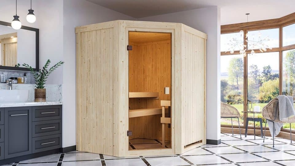 Karibu Sauna Faurin, BxTxH: 170 x 151 x 198 cm, 68 mm - Thumbnail 2