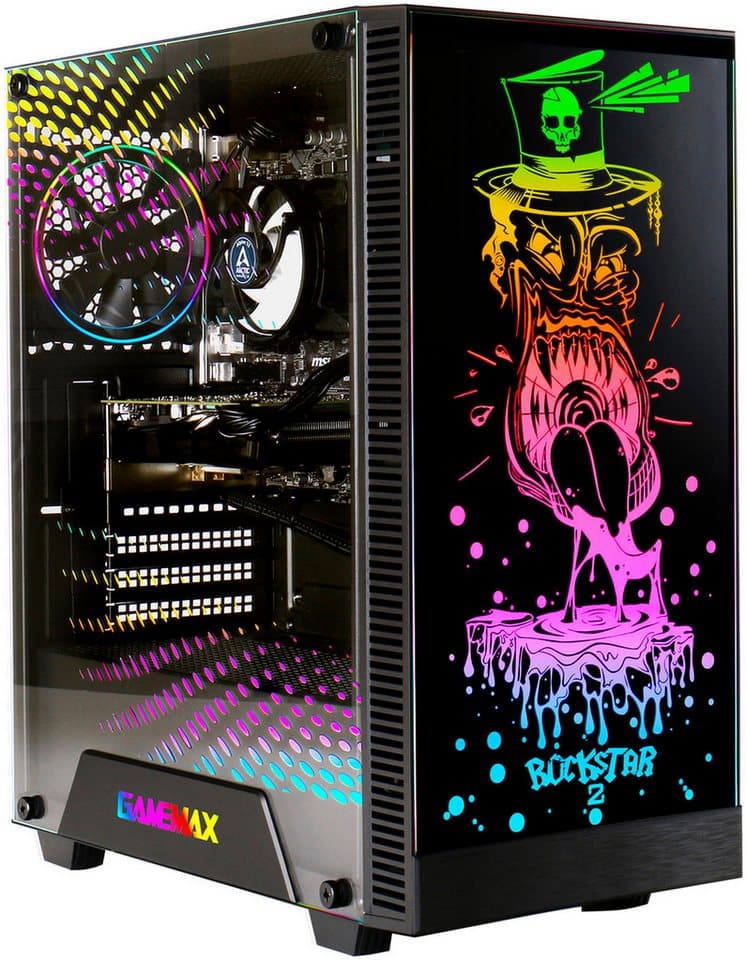 GAMEMAX MegaDeal Rockstar 2842 AMD Ryzen 5 5600GT 16GB 480GB SSD PC-Komplettsystem (27", AMD Ryzen 5 5600GT, Radeon Graphics, 16 GB RAM, 480 GB SSD, Windows 11 + MSI PRO MP272L LCD-Monitor, 68,6cm (27) - Thumbnail 3