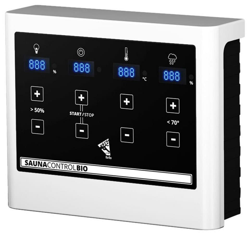 Karibu Saunahaus Talo 2, BxTxH: 1960 x 1960 x 2280 cm, 38 mm, (Set) Ofen 9 kW Bio externe Strg easy - Thumbnail 4