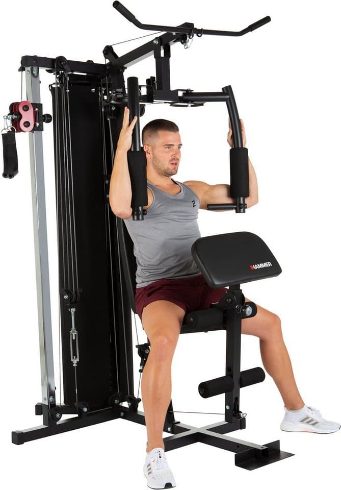 Hammer Kraftstation Kraftstation FERRUM TX2, 12 Gewichtsblöcke (Seilzug, Butterflystange, Latzug, Ruderfunktion und mehr), max. Benutzergewicht 120 kg, max. Trainingsgewicht 80 kg - Thumbnail 7