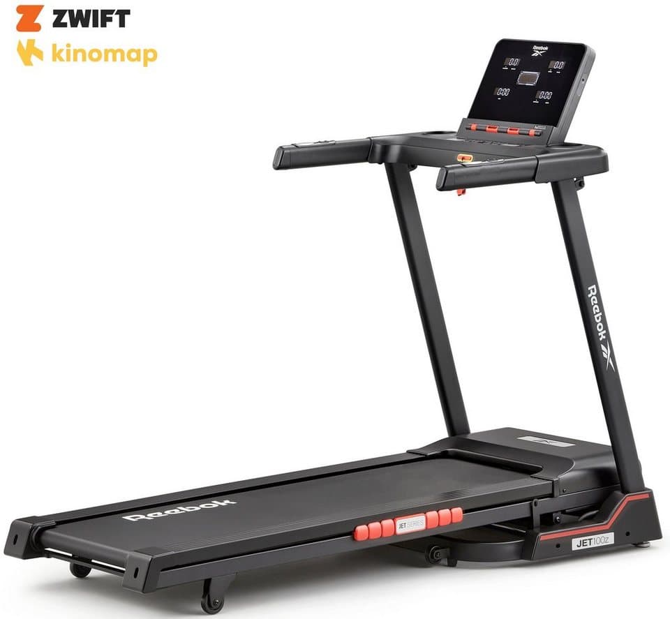 Reebok Laufband Jet 100z (mit LED-Display und eingebauten Handpulssensoren), bis max. 18 km/h, klappbar, mit Steigung, 110 kg max. Benutzergewicht - Thumbnail 2