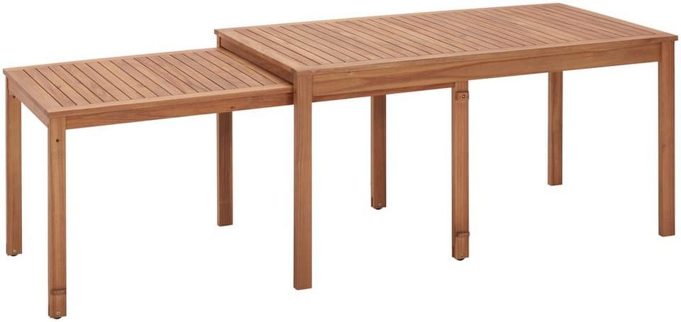 MERXX Garten-Essgruppe Hawaii, (4x Bänke, 2x Tische, 4x Sitzkissen), Akazienholz FSC® 100 % - Thumbnail 11