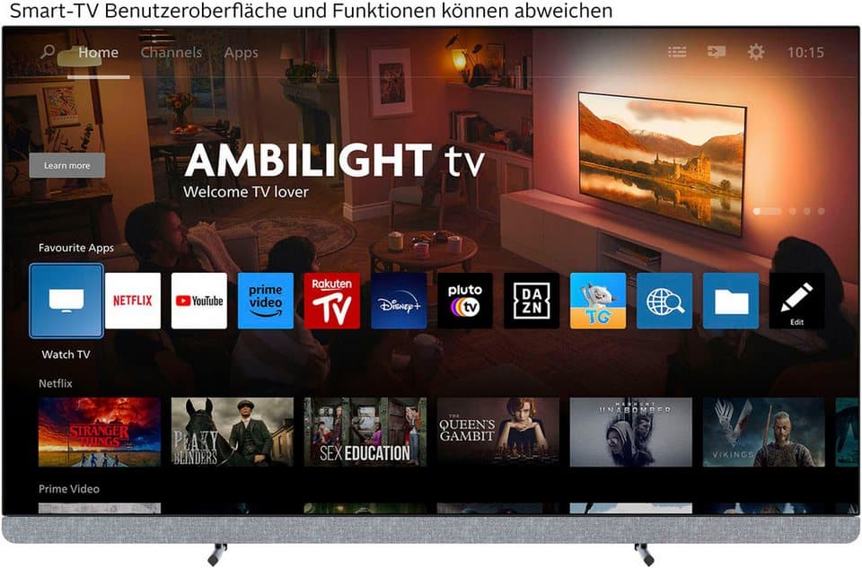 Philips 55OLED910/12 OLED-Fernseher (139 cm/55 Zoll, 4K Ultra HD, Smart-TV, Google TV, Ambilight, P5 AI, Bowers & Wilkins, Dolby Vision, Google TV, Gaming) - Thumbnail 2