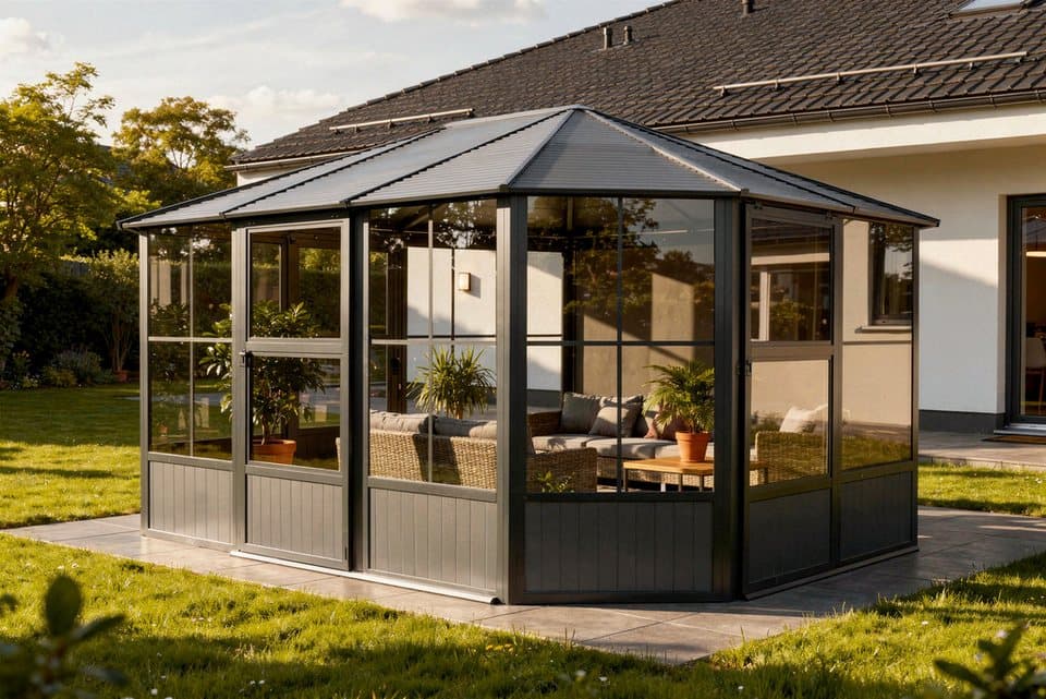 Sojag Pavillon Charleston 12x15, Wintergarten, BxT: 489x384 cm - Thumbnail 3