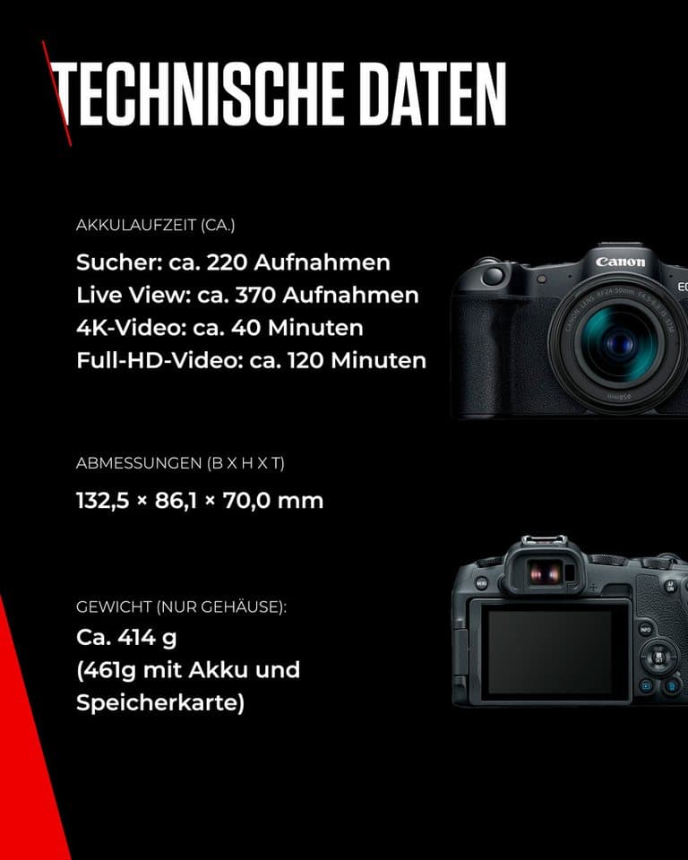 Canon EOS R8 + RF 24-50mm F4.5-6.3 IS STM Kit Systemkamera (RF 24-50mm F4.5-6.3 IS STM, 24,2 MP, Bluetooth, WLAN, verfügbar ab 17.04.23) - Thumbnail 14