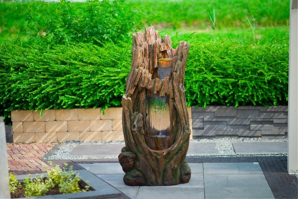 Ubbink Gartenbrunnen AcquaArte CERDA, 71 cm Breite, Komplettset mit LED