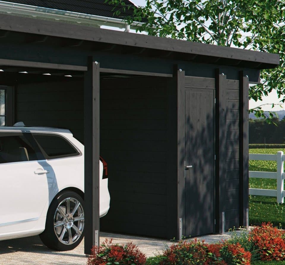 Kiehn-Holz Carport-Geräteraum, BxT: 299x174 cm, BxT: 299x174 cm, nur für Carport KH 320/321 - Thumbnail 2