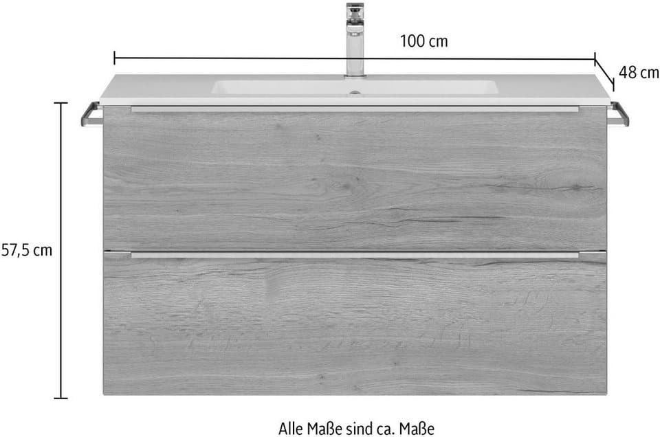 nobilia® Waschtisch-Set Levere, (1-St., vormontiert, mit Soft-Close), in vier Breiten - Thumbnail 8