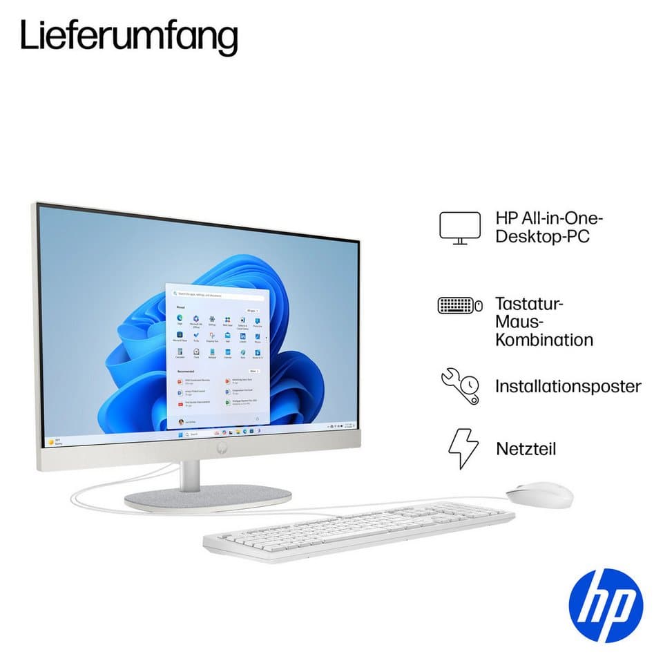 HP 24-cr0000ng All-in-One PC (23,8 Zoll, Intel Core i5 1335U, Iris® Xe, 8 GB RAM, 512 GB SSD) - Thumbnail 12