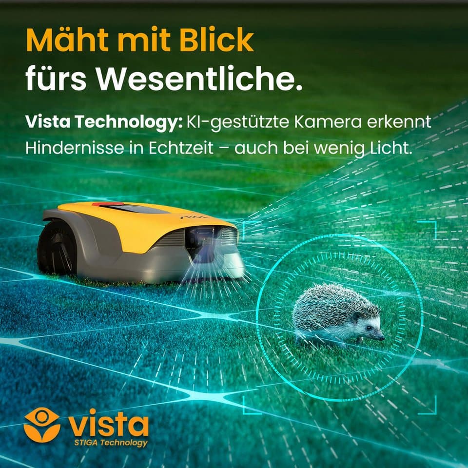 STIGA GARDEN Rasenmähroboter A 6v, bis 600 m² Rasenfläche, (Set), App-Steuerung, Mehrzonen-Management, RTK+KI-Kamera+VISTA-Technologie - Thumbnail 4