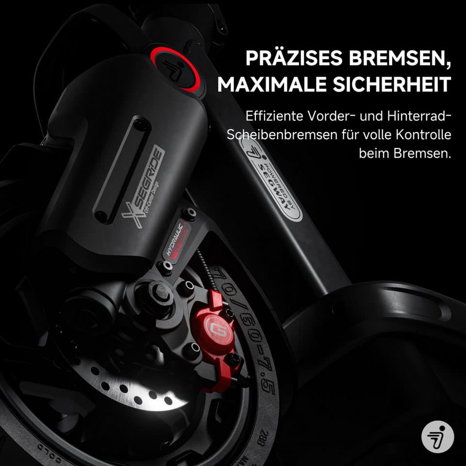 Segway E-Scooter MAX G3 D, 20 km/h, (130 kg Tragfähigkeit, Smart Display, 11-Zoll Reifen, IPX6), mit Straßenzulassung, 80 km Eco Modus Reichweite, Ladezeit 3,5h - Thumbnail 7