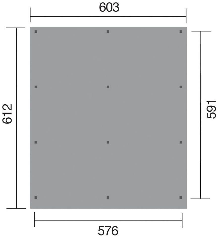 weka Doppelcarport 618 Gr.2, BxT: 603x612 cm, 215 cm Einfahrtshöhe - Thumbnail 3