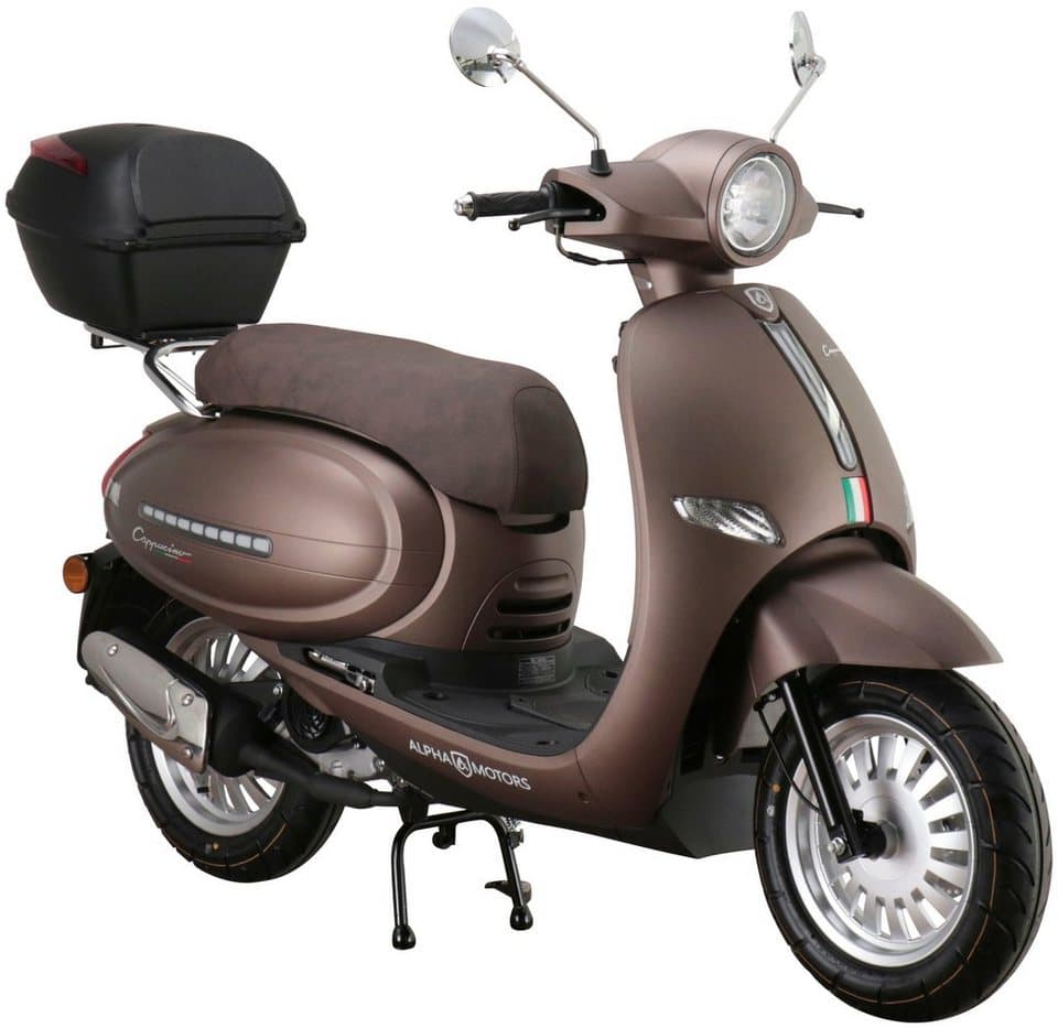 Alpha Motors Motorroller Cappucino, 50 ccm, 45 km/h, Euro 5, inkl. Topcase - Bild 1