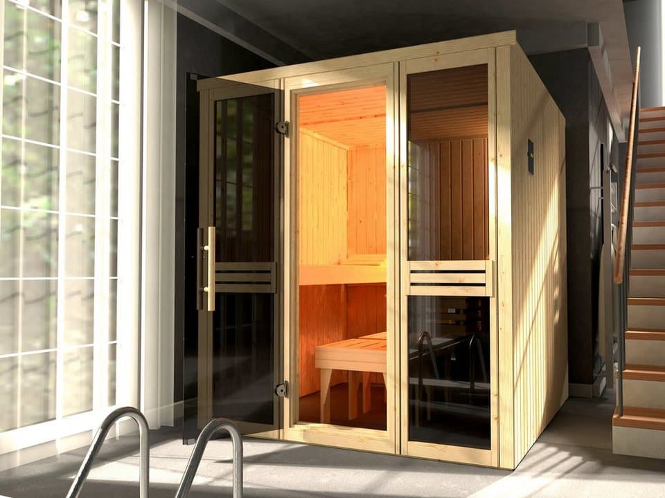 weka Sauna Classic, BxTxH: 177 x 194 x 199 cm, 68 mm, 7,5 kW Ofen mit ext. Steuerung, Fenster - Thumbnail 7