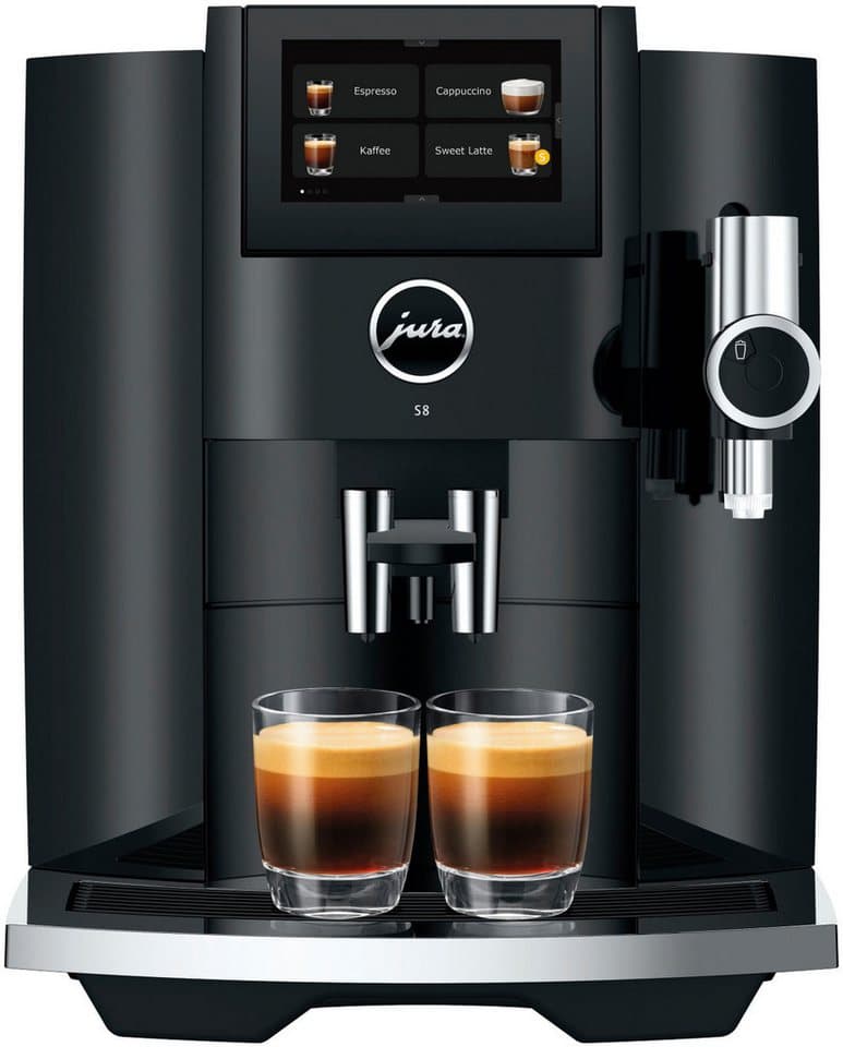 JURA Kaffeevollautomat 15482 S8 (EB), Piano Black, 27 Spezialitäten, Touch, Sweet Foam & Sirupaufsatz - Thumbnail 3