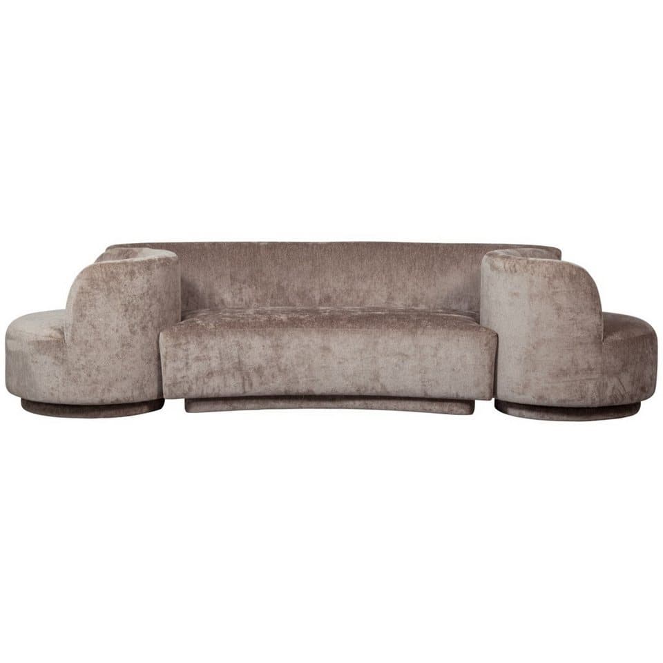 WOOOD Sofa Combi-Popular: Bank+Sessel, Taupe, Die Sessel sind drehbar