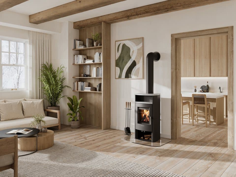 JUSTUS Kaminofen Lara, Voll-Speckstein, Exklusiv, Lieferung bis ins Wohnzimmer, 6,5 kW, Zeitbrand, heizen mit erneuerbaren Energien - Thumbnail 8