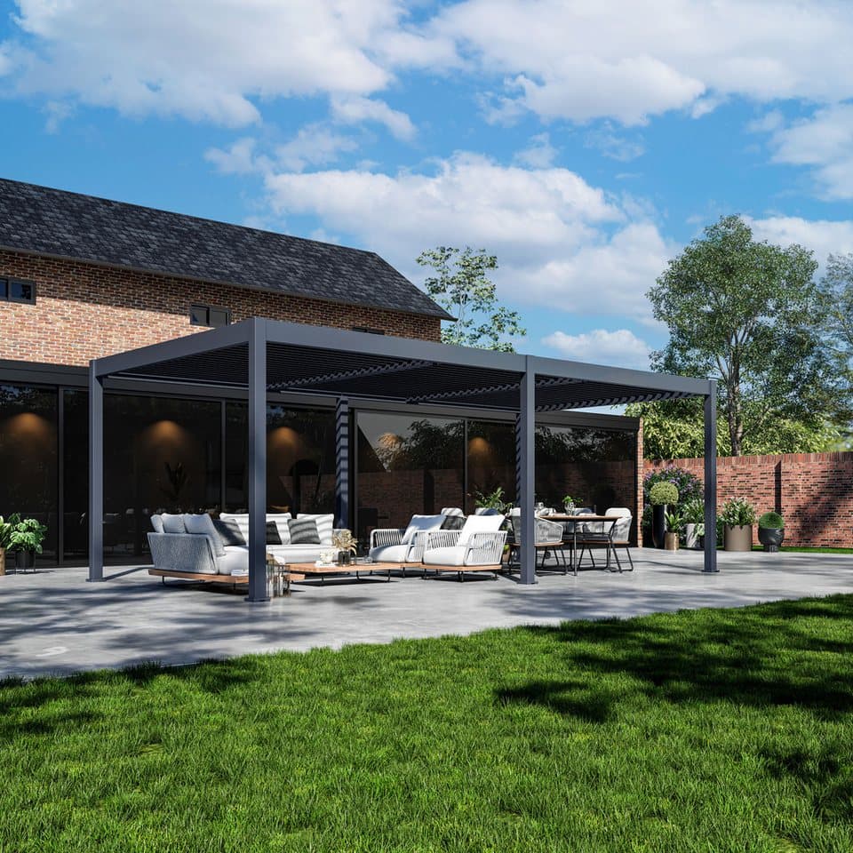 Paragon Pergola Grand Tuscan 1224 inkl. Lamellendach Anthrazit, BxTxH: 721x369x256 cm - Thumbnail 2