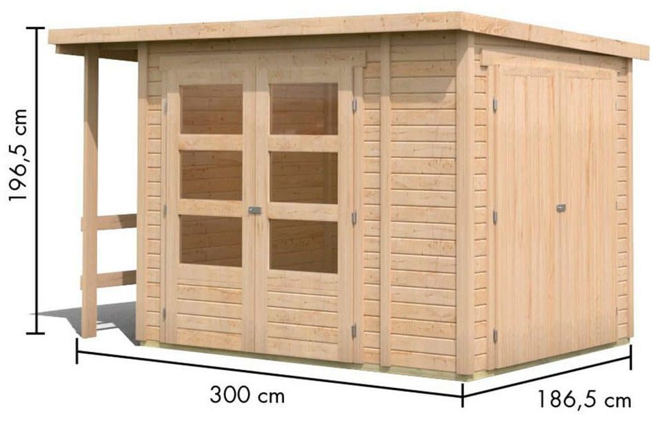 KONIFERA Gartenhaus Pinta, BxT: 300x186,5 cm - Thumbnail 9
