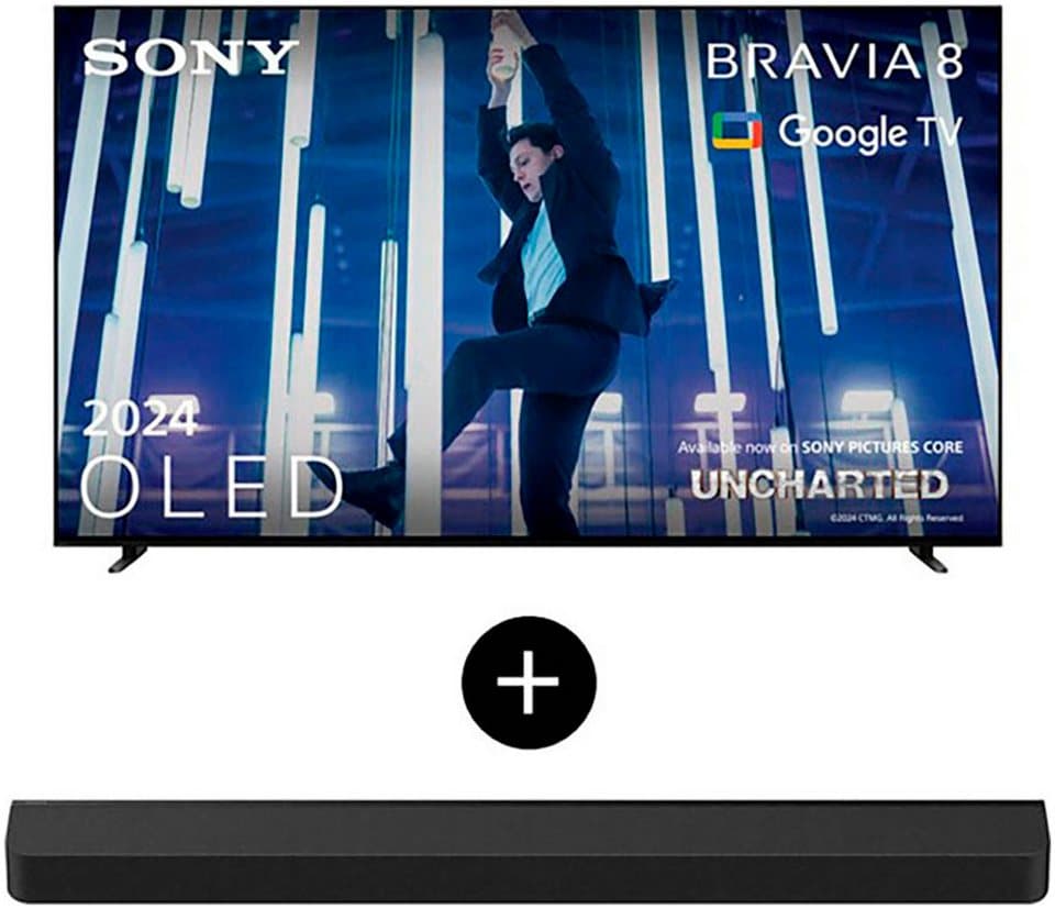 Sony K-65XR80 OLED-Fernseher (164 cm/65 Zoll, 4K Ultra HD, Smart-TV, Google TV, BRAVIA 8, 4K HDR, Dolby Vision & Atmos + Bar 8) - Bild 1
