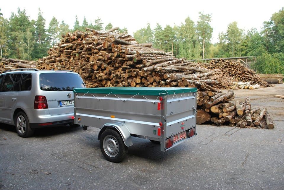 STEMA PKW-Anhänger BASIC 850, max. 650 kg, inkl. Bordwandaufsatz und Flachplane - Thumbnail 3