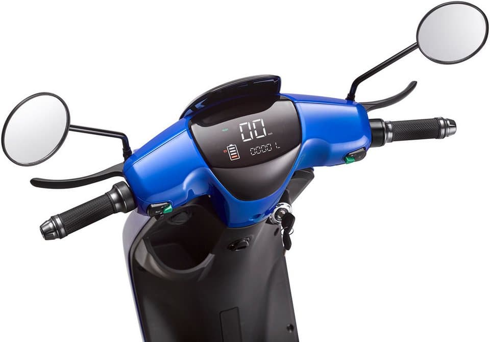 Blu:s E-Motorroller XT2000, 2000 W, 45 km/h, bis zu 50 km Reichweite, mit Straßenzul., 2 Sitzplätze, für Erwachsene - Thumbnail 4