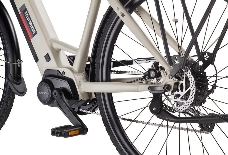 Telefunken E-Bike Cityrad Multitalent RC680, 10 Gang Shimano, Kettenschaltung, Mittelmotor, 705,6 Wh, (28 Zoll, Straßenzulassung, Scheibenbremsen), Pedelec, Elektrofahrrad für Damen u. Herren - Thumbnail 5