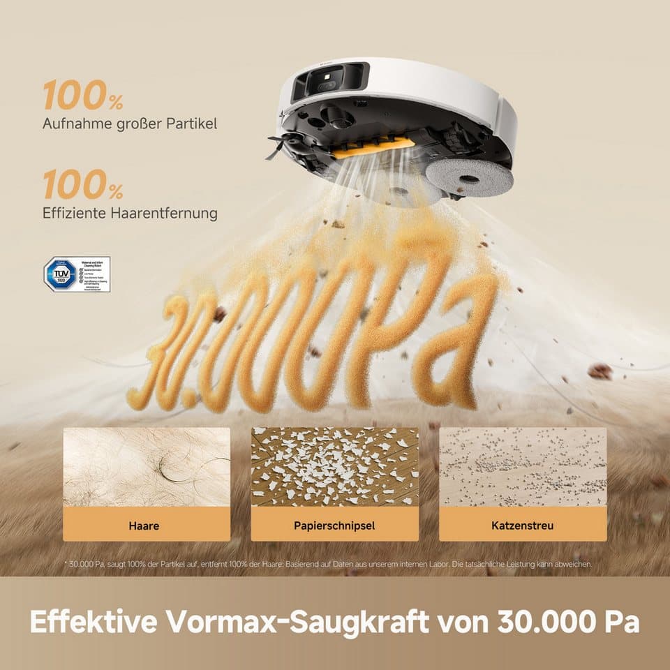 Dreame Saugroboter L50s Pro Ultra, 600 W, beutellos, Basisstation, App-Steuerung - Thumbnail 8