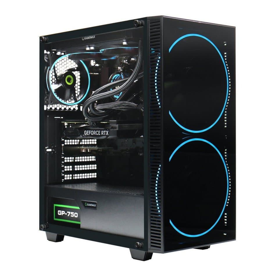 GAMEMAX Black Hole 7455 AMD Ryzen 5 7500F RTX 5070 32GB DDR5 1TB SSD Gaming-PC (AMD Ryzen 5 7500F, RTX 5070, 32 GB RAM, 1000 GB SSD, Wasserkühlung, DDR5 RAM, Windows 11) - Thumbnail 3